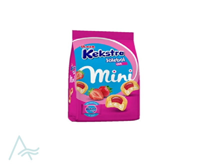 ULKER KEKSTRA JOLEBOL MINI STRAWBERRY BAG 150G